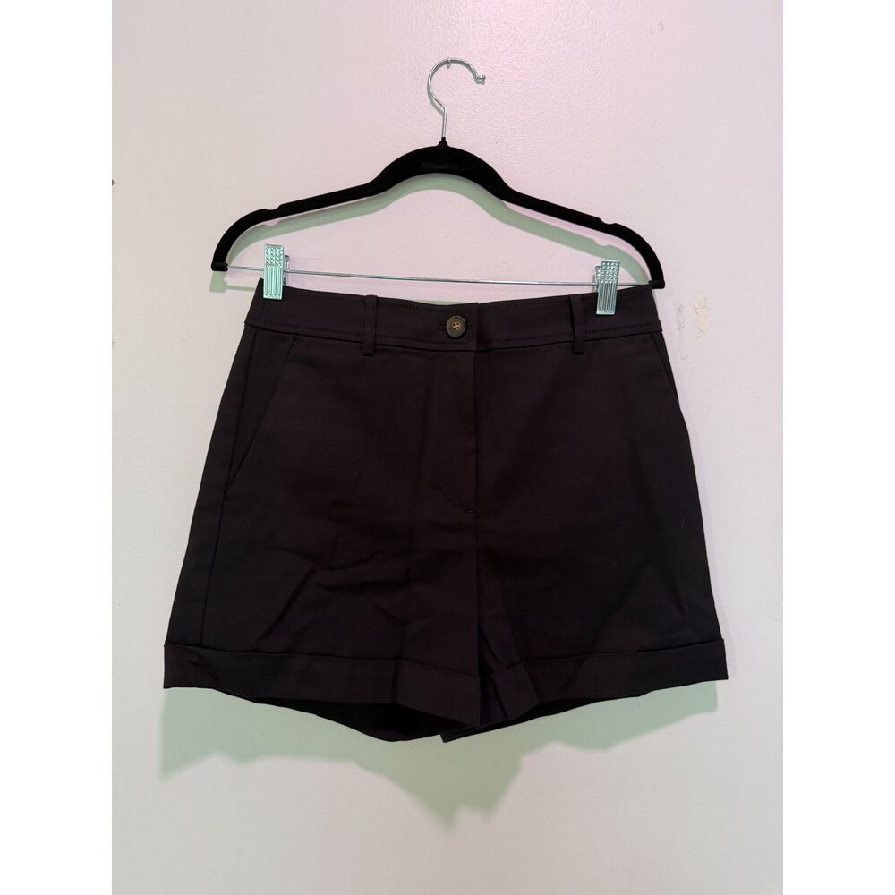 NWT LOFT High Rise Cuffed Utility Shorts in Black | Size 4 ($60 MSRP)